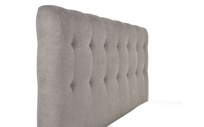 Odette Double Bed 135cm - Light Taupe, Luxurious Upholstery
