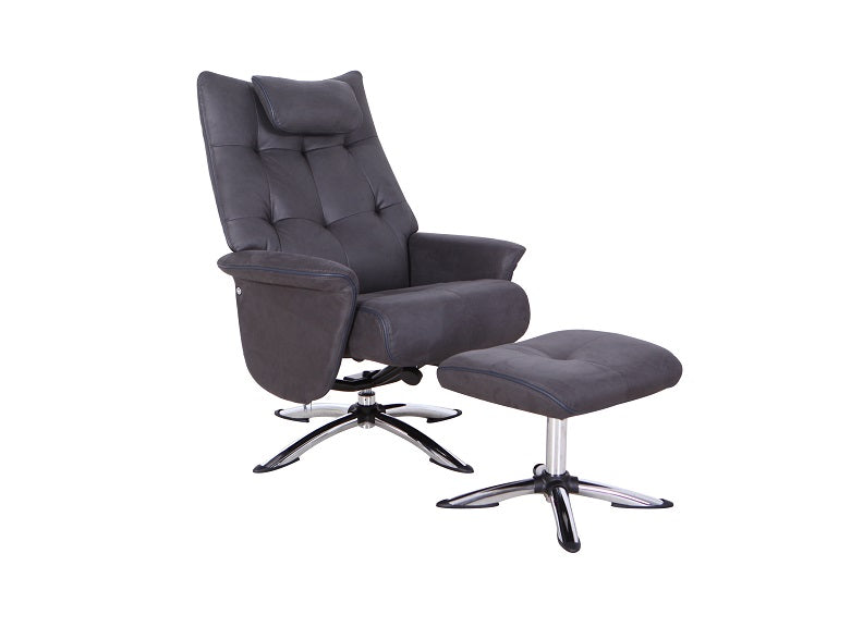 Orson Swivel Chair W/Footstool