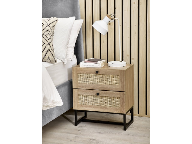 Padstow Oak Two Drawer Bedside