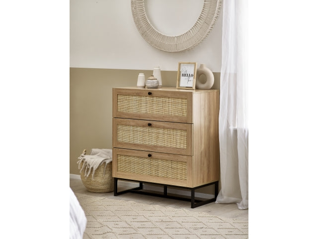 Padstow Oak Three Drawer Chest