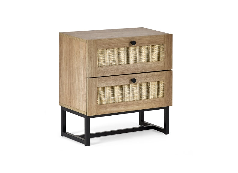 Padstow Oak Two Drawer Bedside