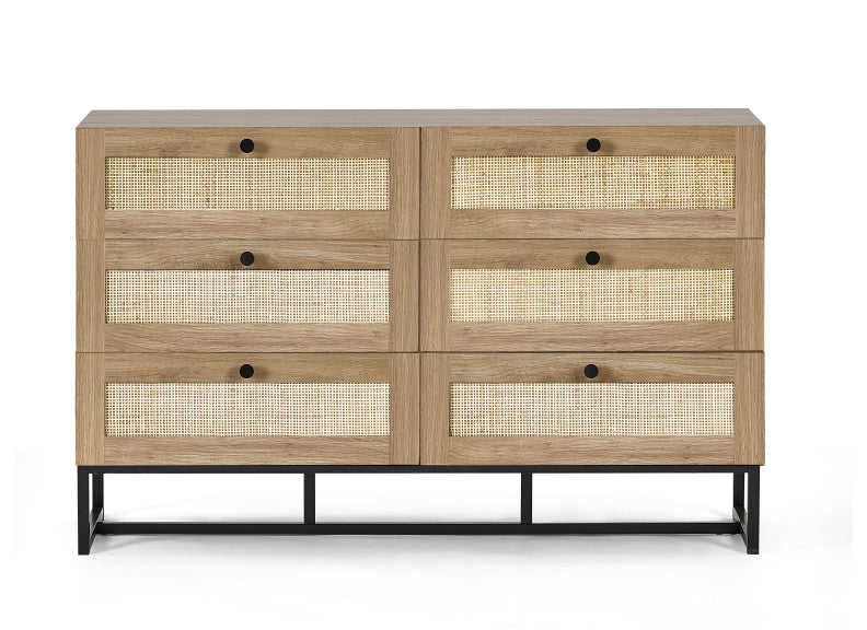 Padstow Oak Six Drawer Chest