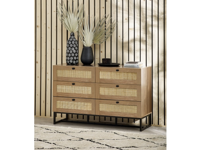 Padstow Oak Six Drawer Chest