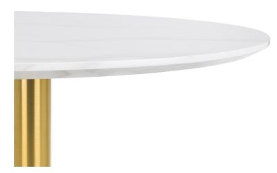 Palermo Round Pedestal Dining Table | Elegant Marble Effect Design