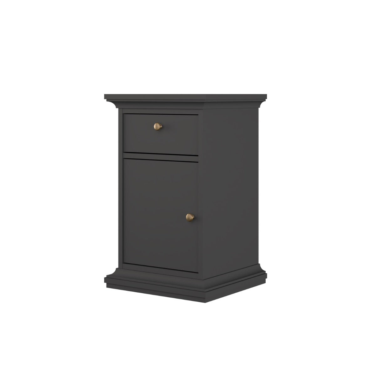 Paris Nightstand 1 door + 1 drawer - Grey