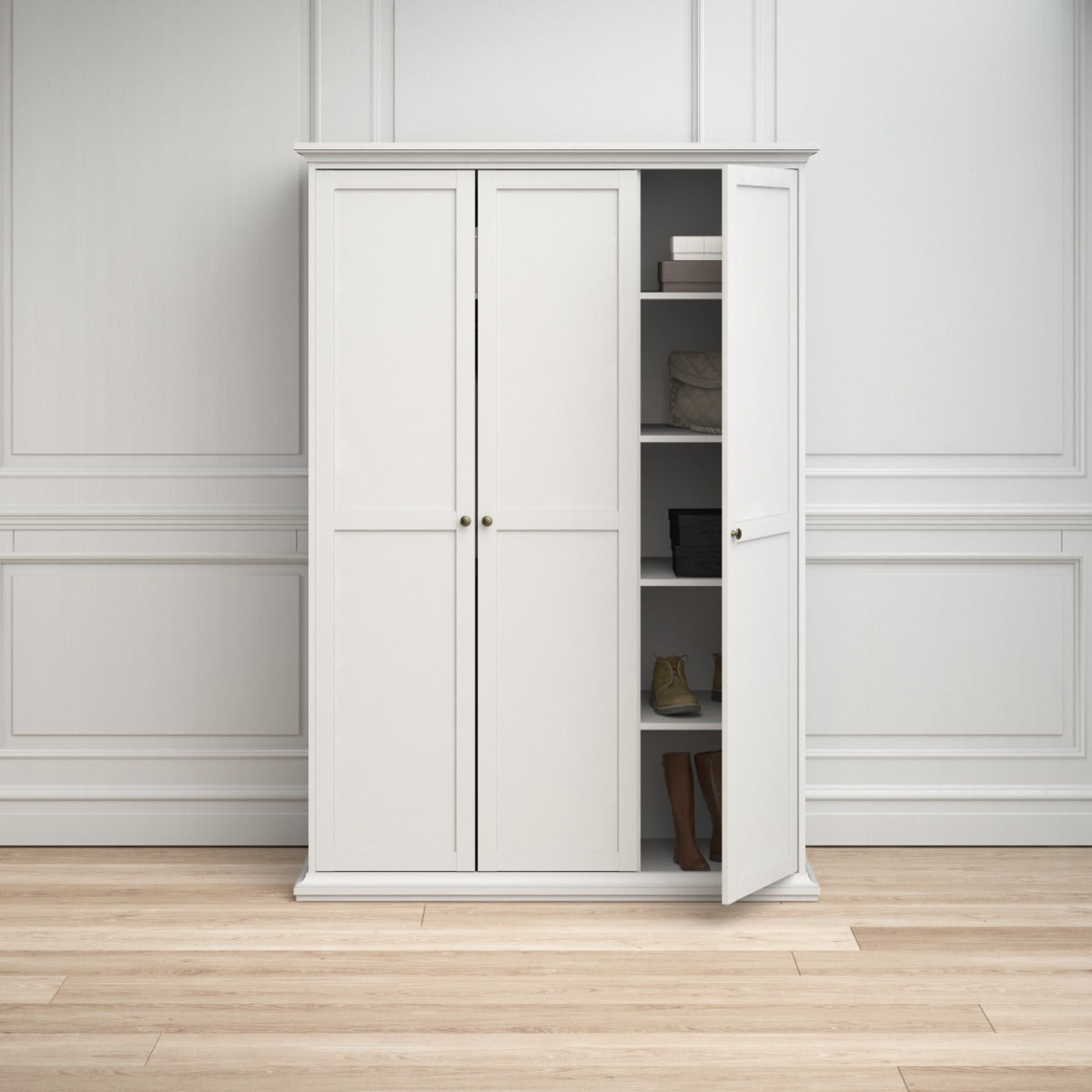 Paris Wardrobe with 3 doors - White