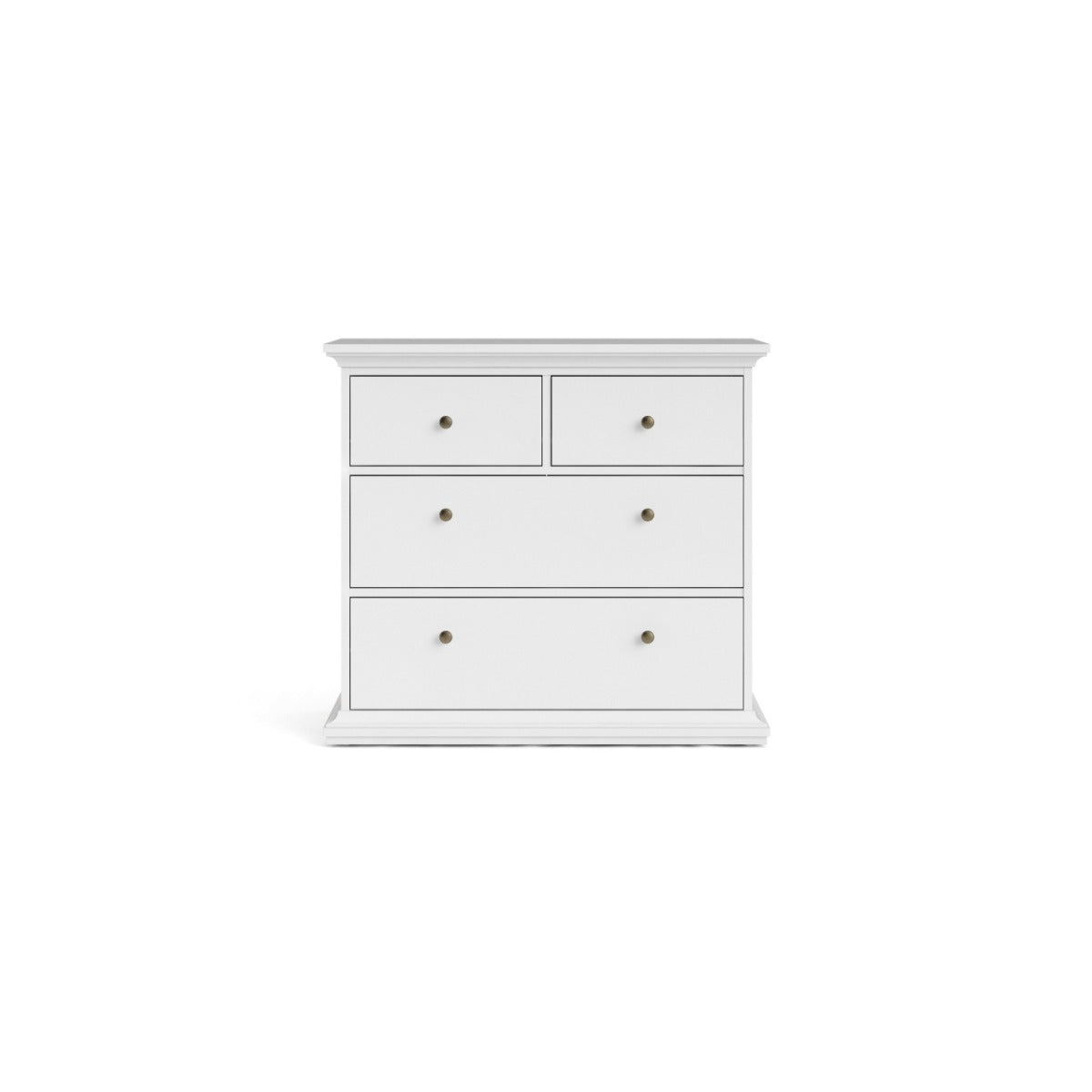 Paris 4 Drawer Chest - White