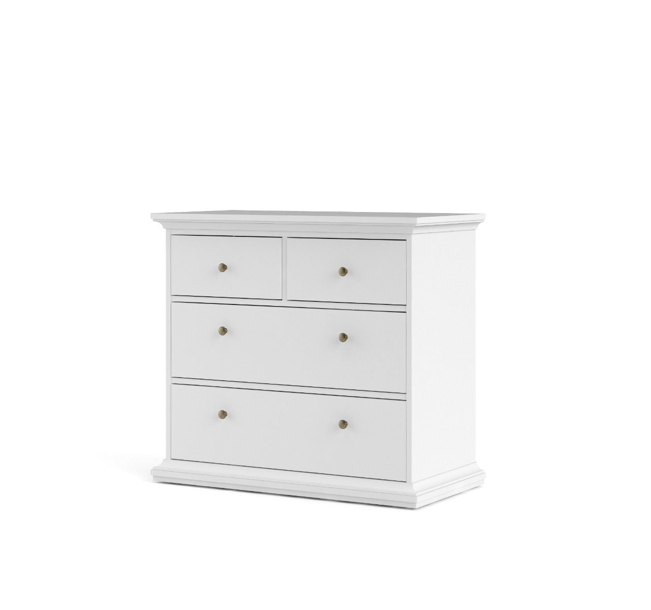 Paris 4 Drawer Chest - White