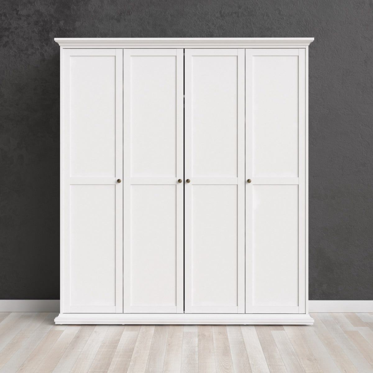 Paris Wardrobe with 4 doors - White