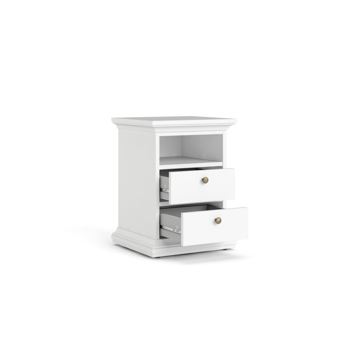 Paris 2 Drawer Nightstand - White