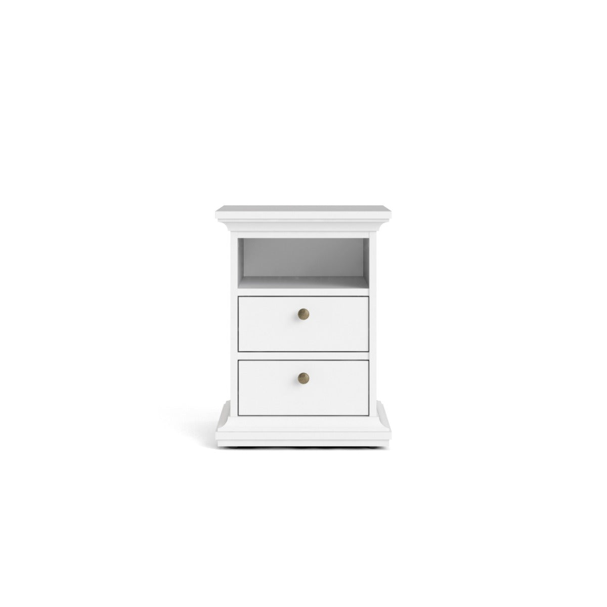 Paris 2 Drawer Nightstand - White