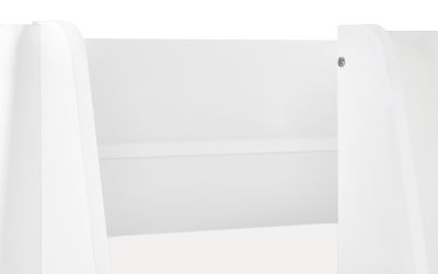 Parsec Bunk Bed - All White with Built-In Shelving and Ladder