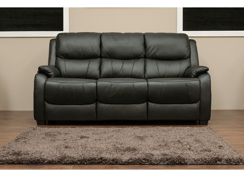Parker Fixed Half-Leather Three Seat Sofas