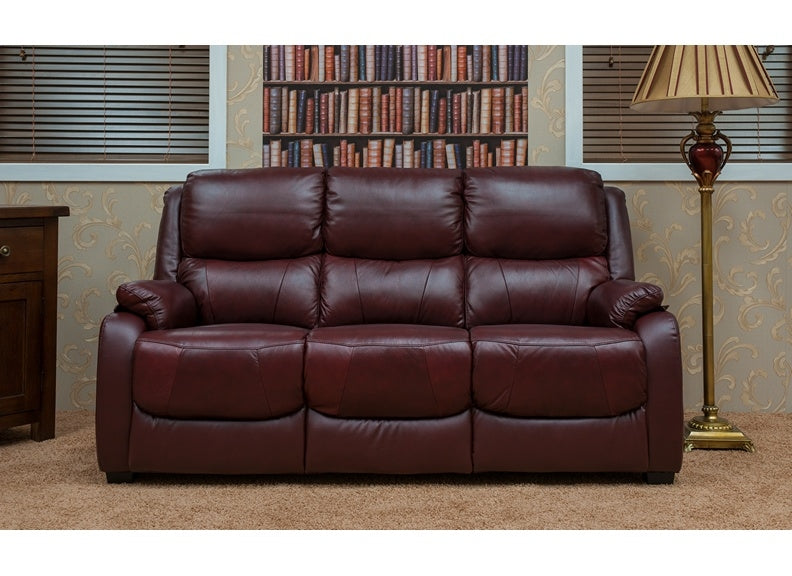 Parker Fixed Half-Leather Three Seat Sofas