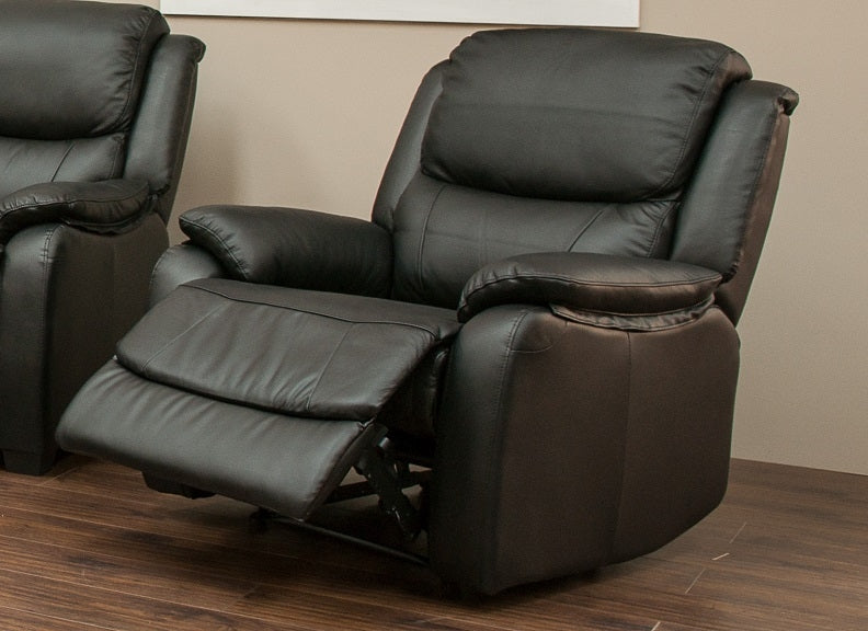 Parker Half Leather Reclining Armchairs