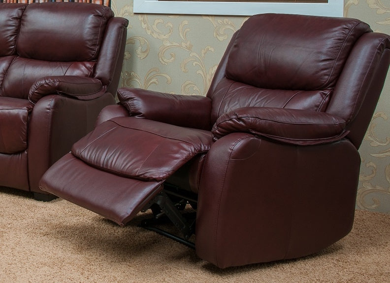 Parker Half Leather Reclining Armchairs