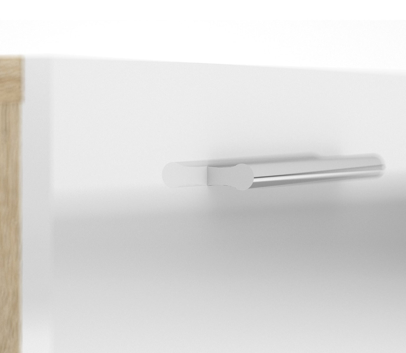 Pepe 8 Drawer Chest - Oak with White High Gloss