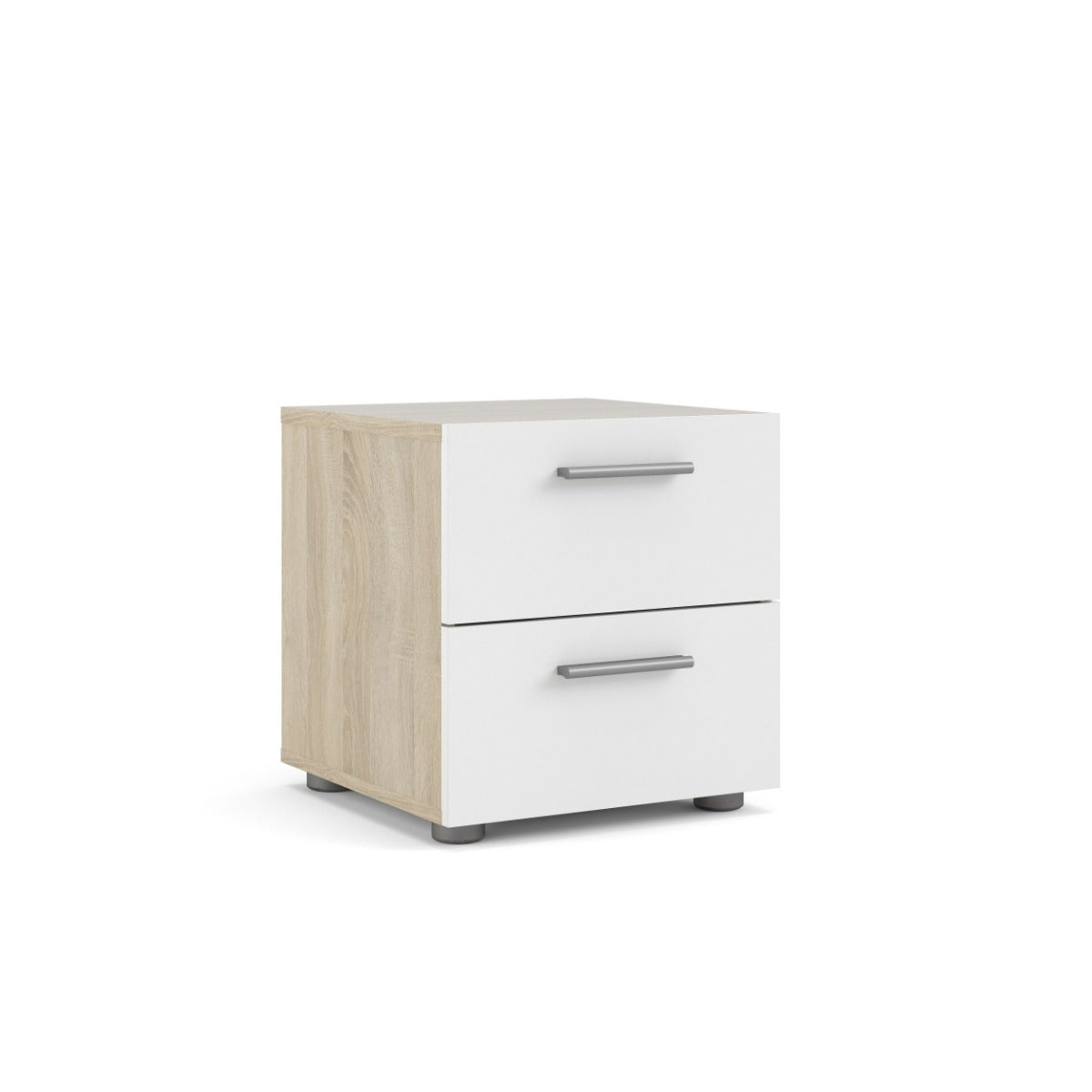 Pepe Nightstand - Oak with White High Gloss