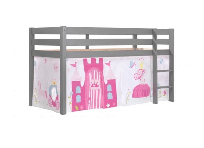 Pino Grey Mid-Sleeper W/Optional Curtain & Slide