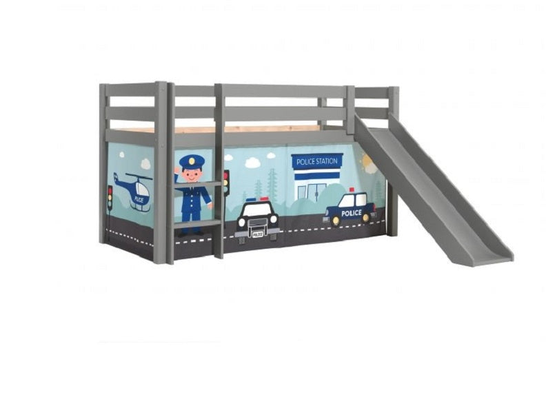 Pino Grey Mid-Sleeper W/Optional Curtain & Slide