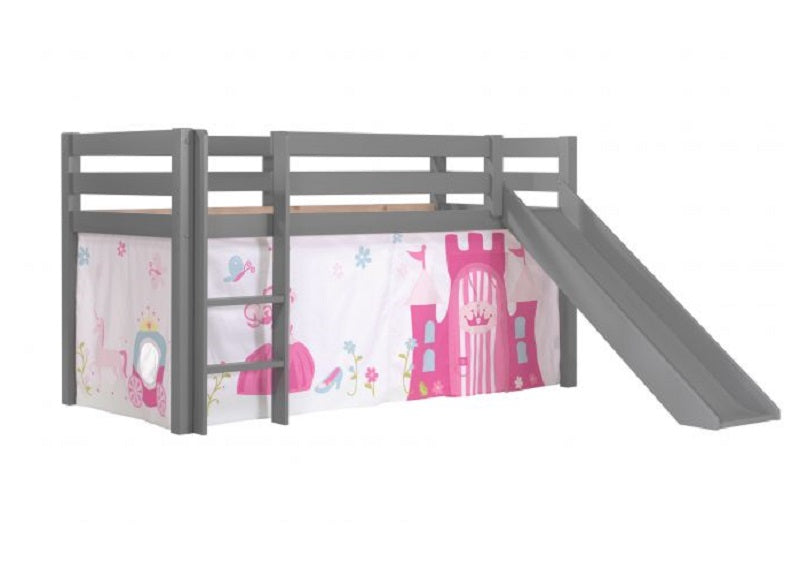 Pino Grey Mid-Sleeper W/Optional Curtain & Slide