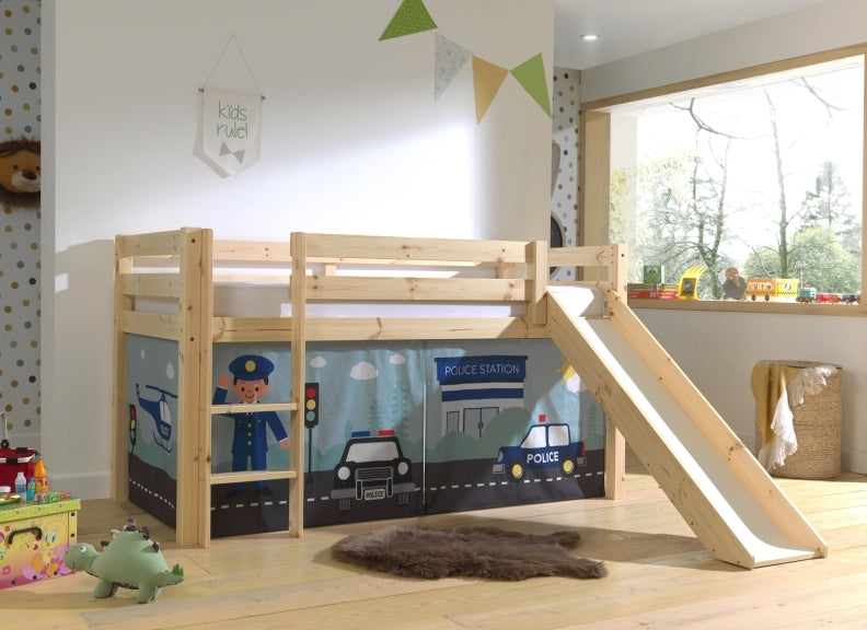 Pino Natural Mid-Sleeper Police Curtain W/Slide Room