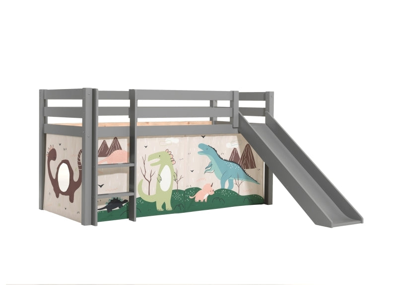 Pino Grey Mid-Sleeper W/Optional Curtain & Slide