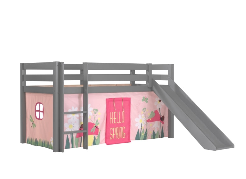 Pino Grey Mid-Sleeper Spring Curtain - with Slide