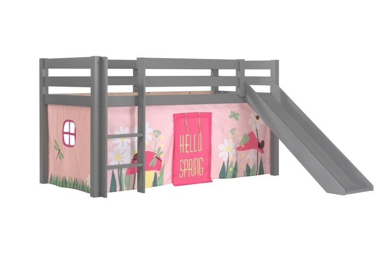 Pino Grey Mid-Sleeper W/Optional Curtain & Slide