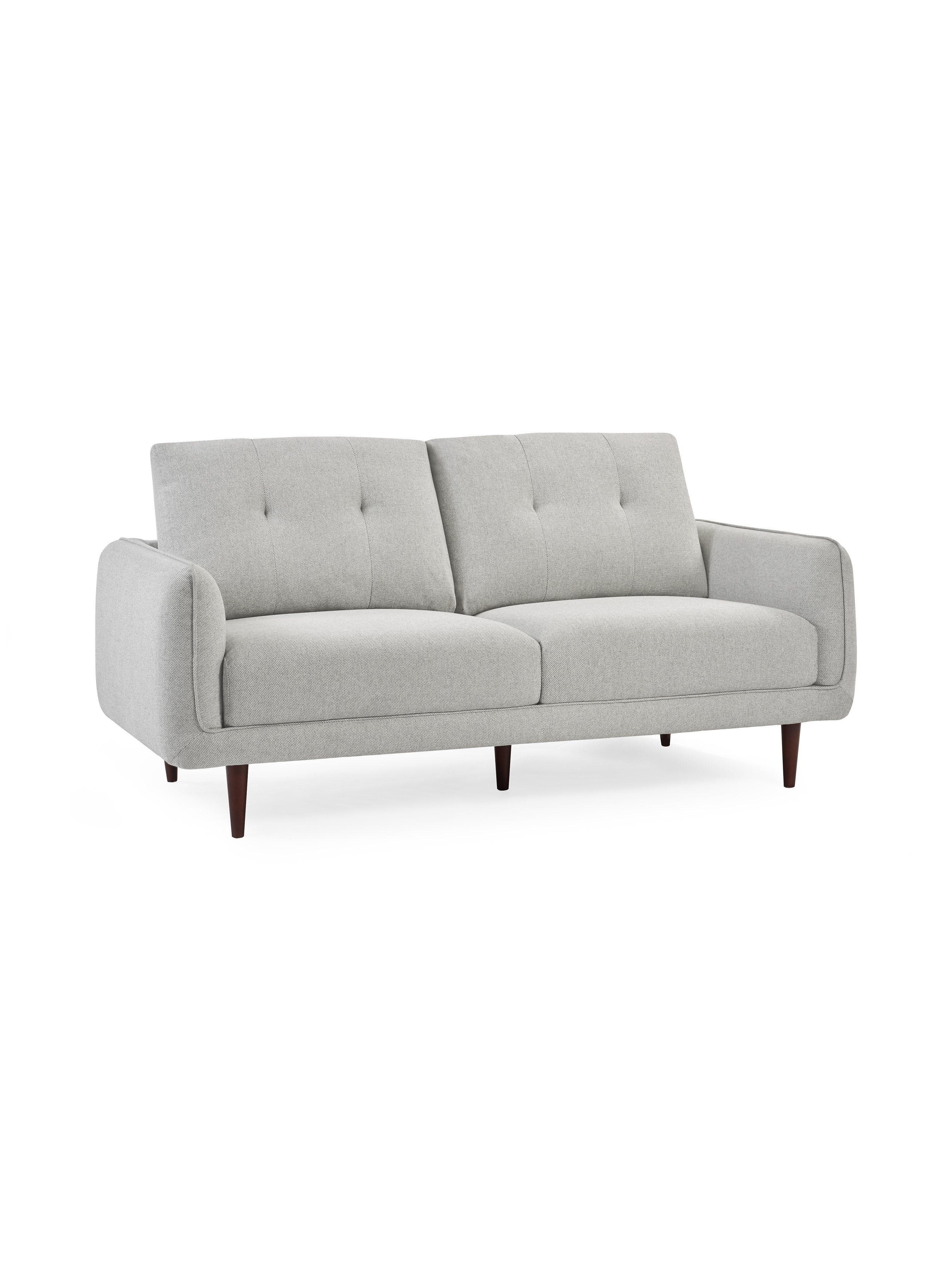 Remy 3 Seater Light Grey Fabric Sofa