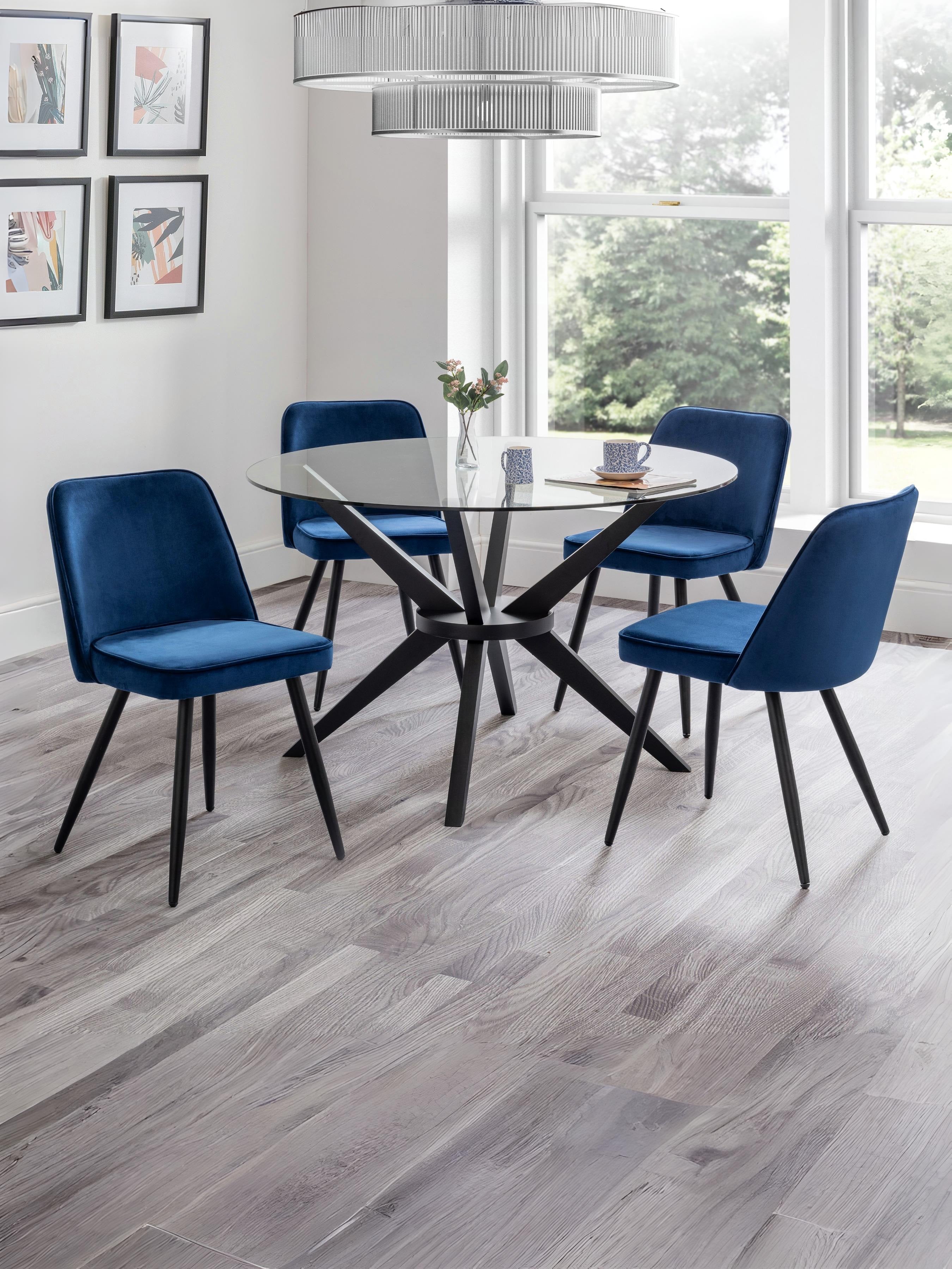 Set Of 2 Burgess Dining Chairs - Blue