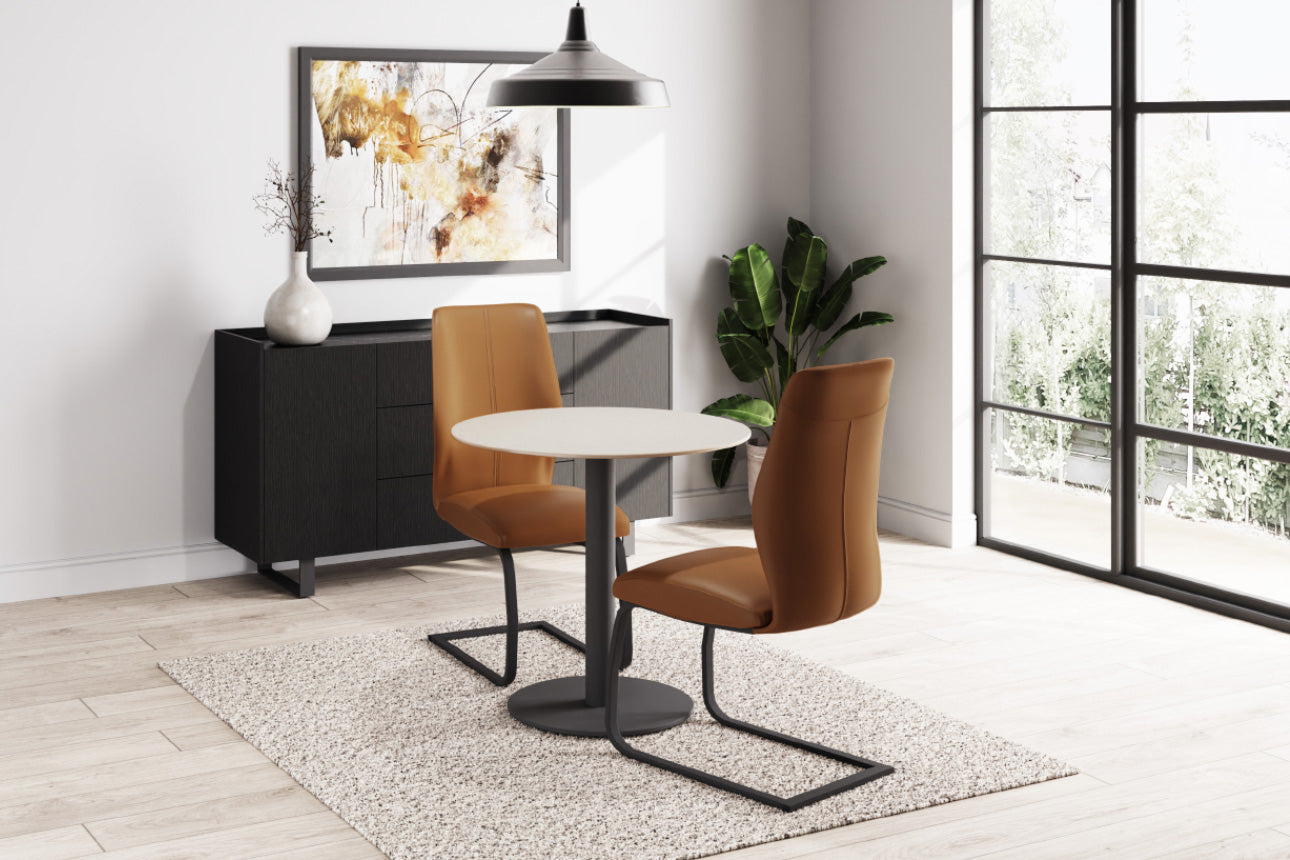 Quinn Circular Dining Table 800 - Taupe