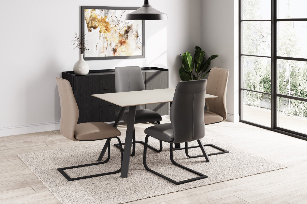 Quinn 1200mm Taupe Dining Table
