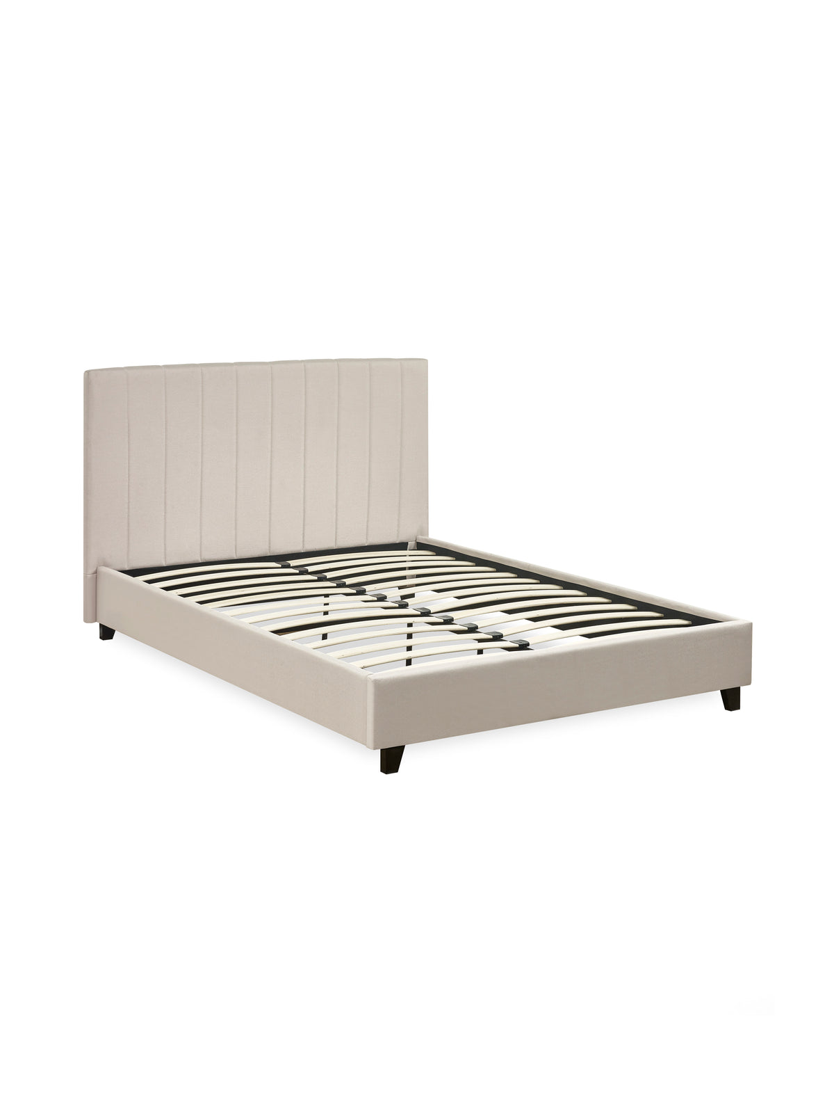Aylen Oatmeal Linen Upholstered 135cm Double Bed Frame