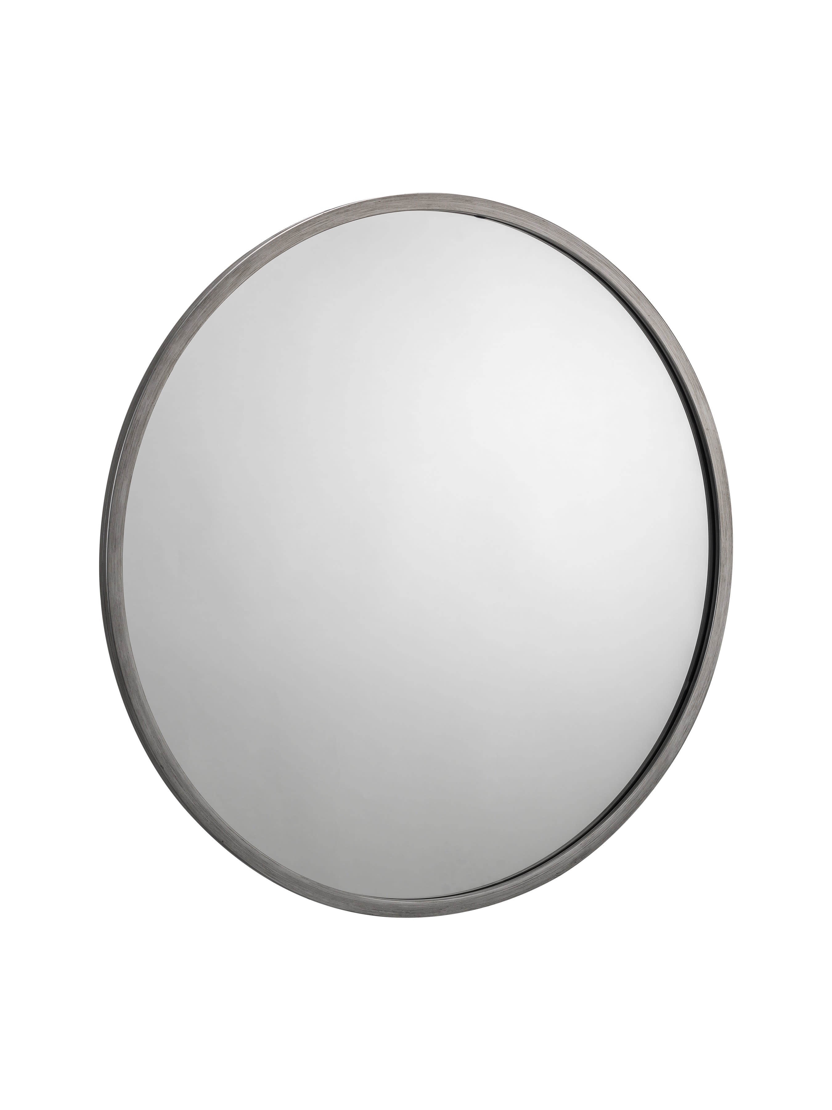 Octave Round Pewter Wall Mirror