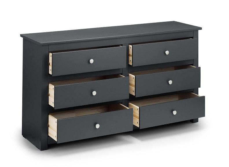 Radley Anthracite Six Drawer Chest Open