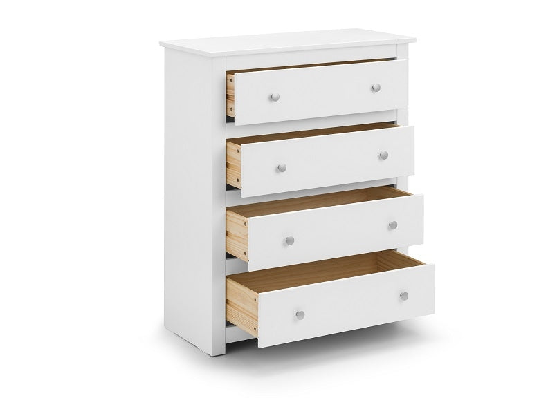 Radley White 4 Drawer Chest - open