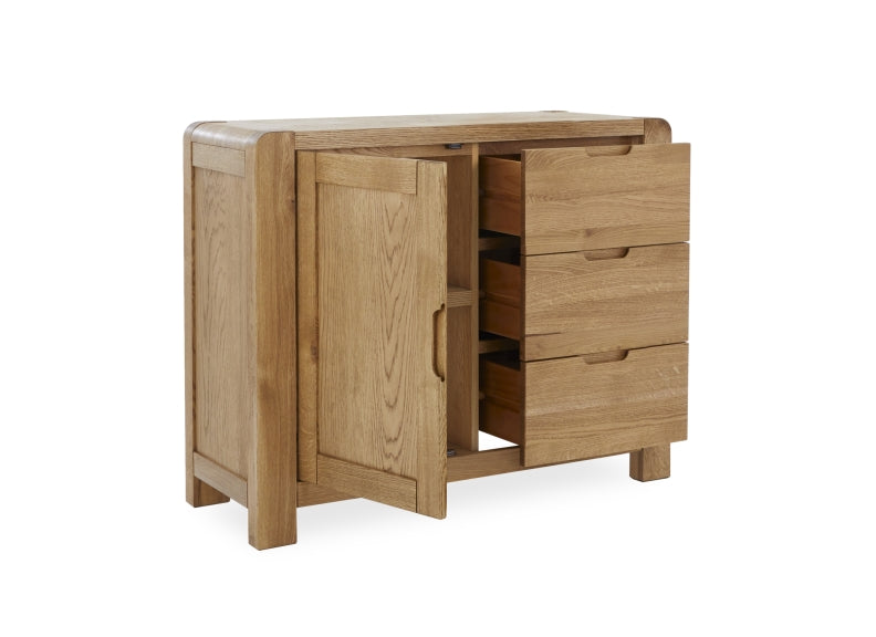 Edson Oak Small Sideboard - open