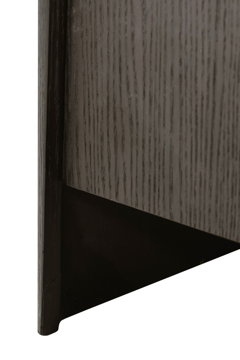 Rhodes Tall 5 Drawer Chest of Drawers in Ebony – Luxury Tall Chest with Sintered Stone Top and Copper Handles