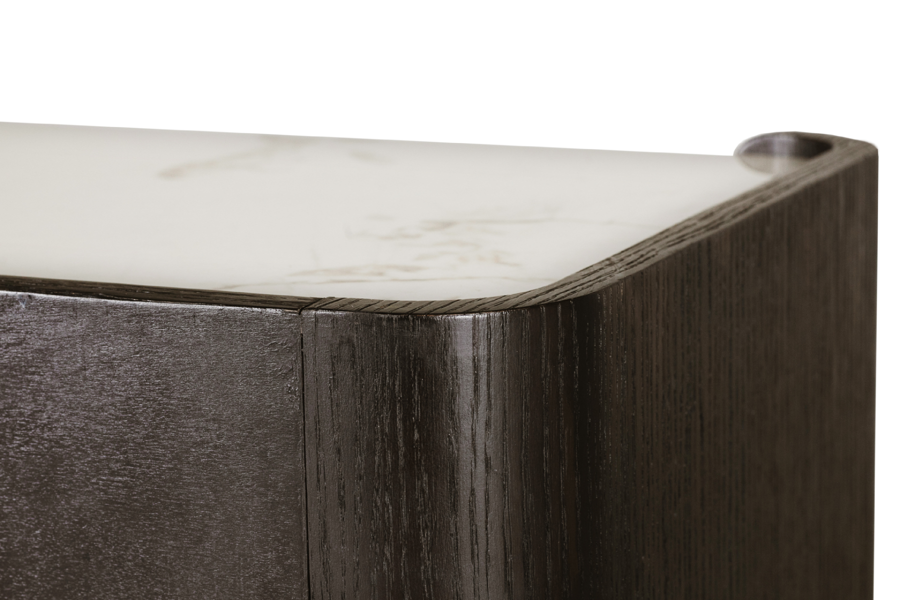 Rhodes 6 Drawer Chest of Drawers in Ebony – Luxury Dressing Chest with Sintered Stone Top and Copper Handles