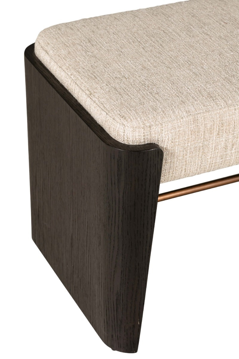 Rhodes End of Bed Bench in Ebony – Luxurious Bench with Opulent Finish for Elegant Home Decor