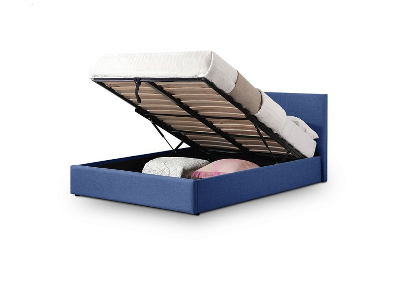 Rialto Blue Fabric Storage Bedframe