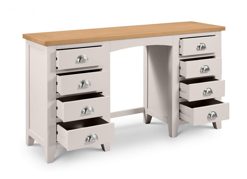 Richmond Grey Twin Pedestal Dressing Table