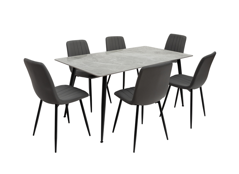Riga Grey Dining Tables W/611 Chairs