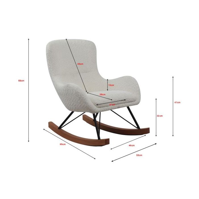 ROCKY ROCKING CHAIR MINI WHITE BOUCLE