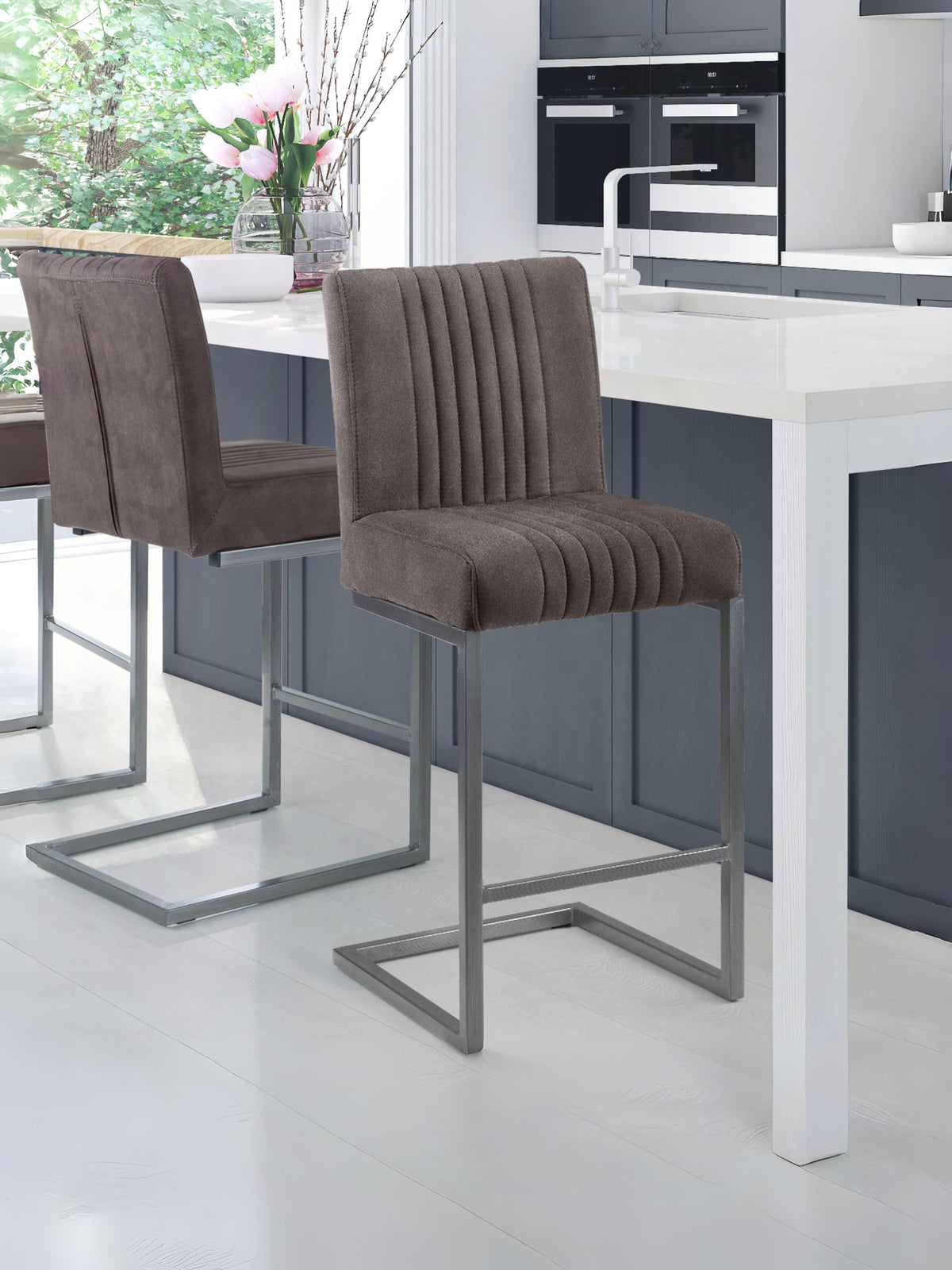 Set Of 2 Brooklyn Barstools - Charcoal Grey (oos)
