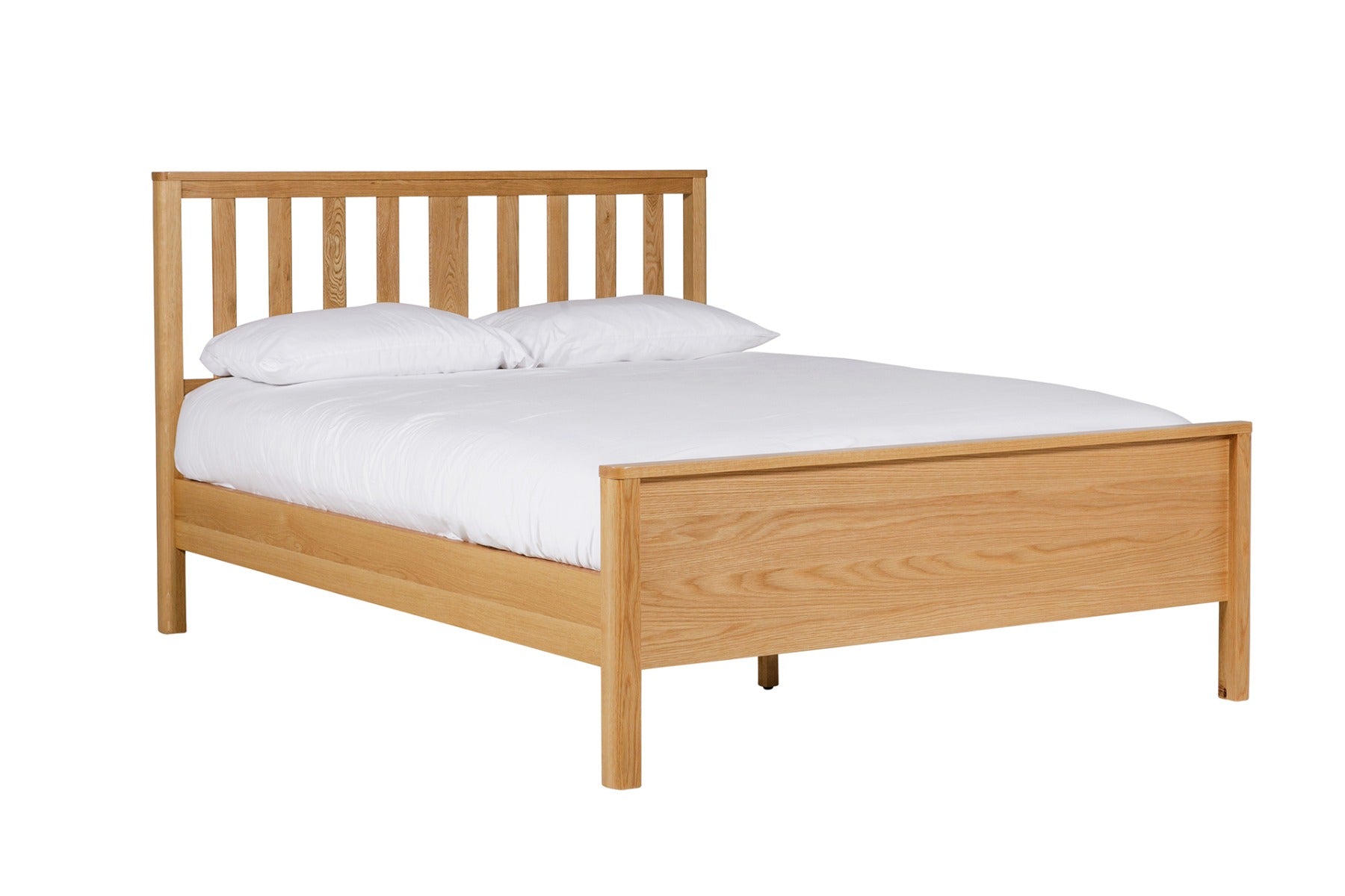 Renata 4'6 Oak Natural Bed with Low Footboard