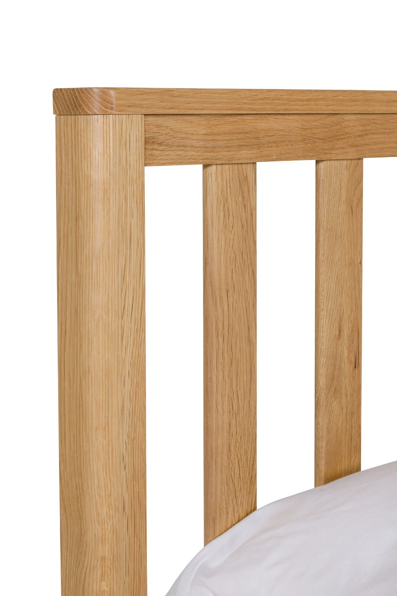 Renata 4'6 Oak Natural Bed with Low Footboard
