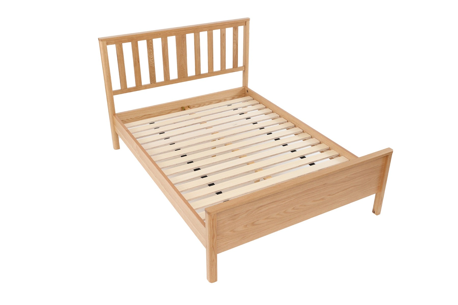 Renata 4'6 Oak Natural Bed with Low Footboard