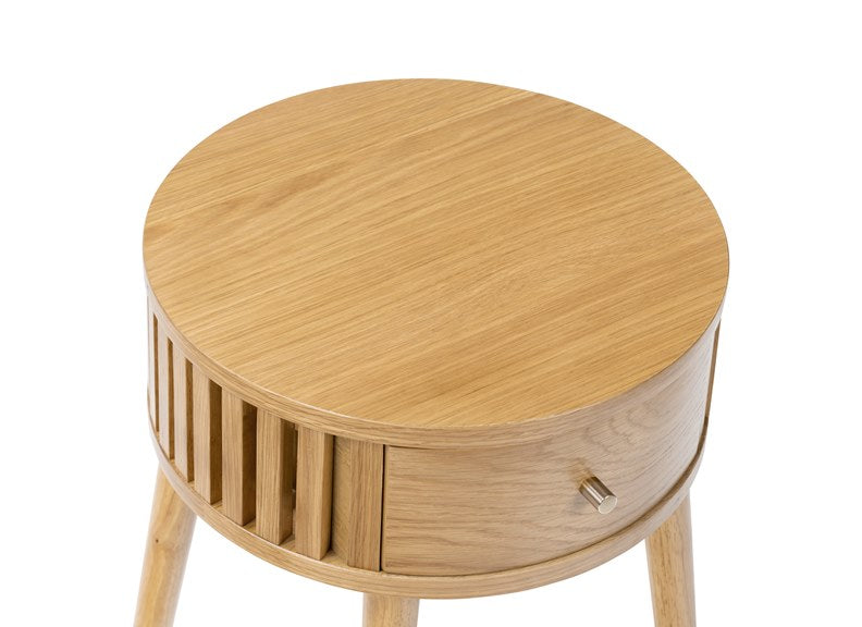 Soho Round End Table W/Drawer